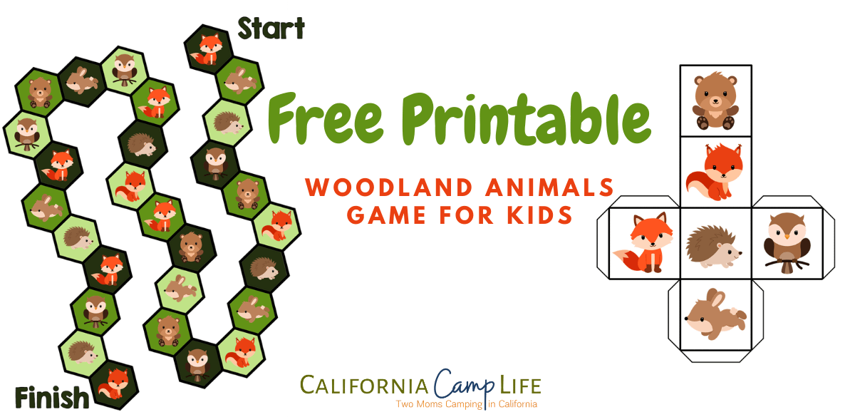 Woodland Animals Printable Game for Kids